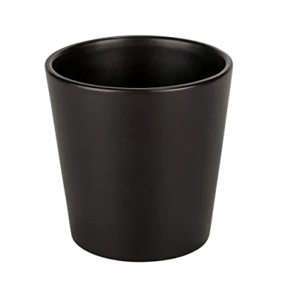 Afbeelding van WENKO Zwarte kruidenpot, Black Outdoor Kitchen container voor kruiden, hoogwaardig keramiek, decoratieve doos het neerzetten van kruiden op tafel of naast de grill, diameter 13 x cm, zwart