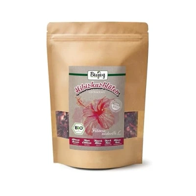 Image de Biojoy Fleurs d&#039;Hibiscus séchées BIO (250 g), idéale pour Infusion, sans additifs (Hibiscus sabdariffa L.)