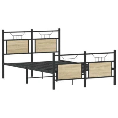 Image de vidaXL Cadre de lit sans matelas chêne sonoma 120x190 cm