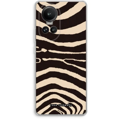 Afbeelding van Case Company® hoesje geschikt voor Oppo Reno 10 Pro Arizona Zebra Soft Cover Telefoonhoesje Bescherming aan alle Kanten en Schermrand