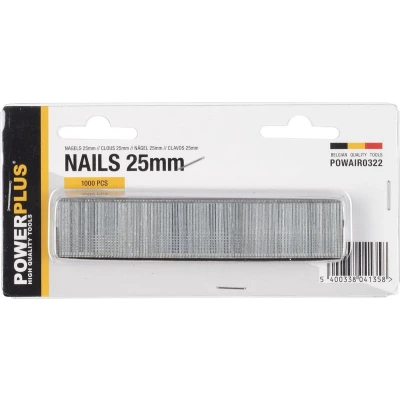 Afbeelding van Powerplus POWAIR0322 Spijkers Voor nietmachine tacker Type B 25mm 1000stuks