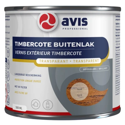 Afbeelding van Avis Timbercote Teak Hoogglans 0,5 liter Transparante beits