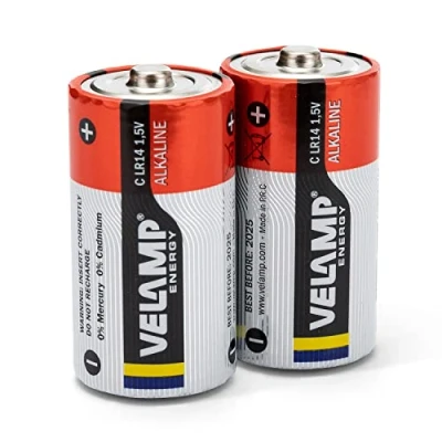 Afbeelding van Velamp LR14/2BP LR14 alkaline BL batterijen, rood, 2 stuks