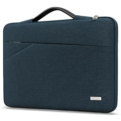Afbeelding van TECOOL 15,6 inch laptophoes met handvat voor HP Dell Acer Lenovo Samsung Notebook Chromebook, beschermende tas laptop schokbestendig waterdicht blauwgroen