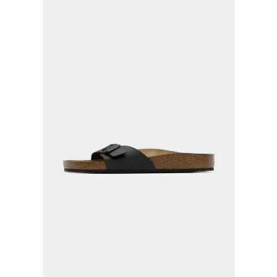 Afbeelding van Birkenstock Madrid BF Narrow Pantoffels, Maat: 36, Black Hoogwaardig imitatieleer