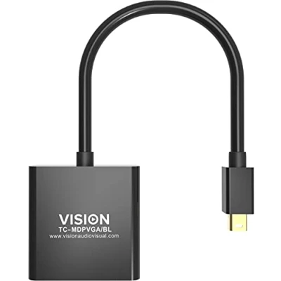 Image de Vision Professional Adaptateur vidéo Mini DisplayPort (M) pour HD 15 (VGA) noir