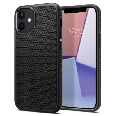 Image de Spigen Liquid Air Apple iPhone 12 Mini étui téléphone mobile (Black) ACS01744