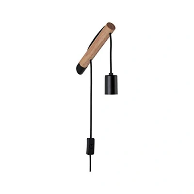 Afbeelding van PAULMANN 78914 Wandlamp LED E27 Hout, Zwart