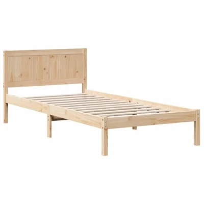 Afbeelding van vidaXL Grenen Bed Frame Natuurlijke houtafwerking Massief grenenhout