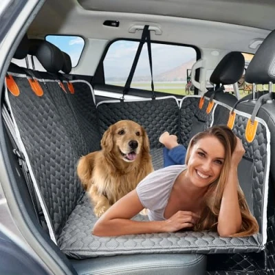 Afbeelding van ANOSOSPECIAL Achterbankhoes voor honden, waterdicht, reishangmat, gemakkelijk te reinigen auto, SUV, vrachtwagen