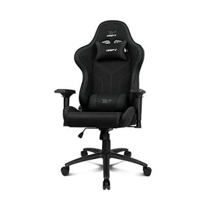 Afbeelding van Drift DR110 Gaming Chair DR110BK Professionele gamingstoel, stof, 4D armleuningen, stille wielen, klasse 4 zuiger, helling, nek /lendenkussen, zwart