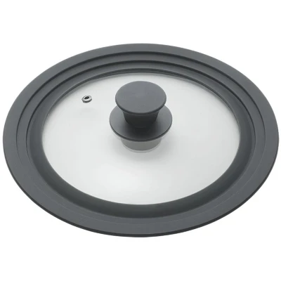 Afbeelding van Metaltex Pannendeksel 20 24 cm Glas/Silicone/Zwart