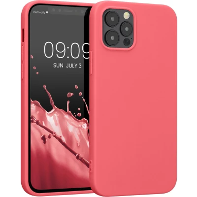Afbeelding van kwmobile telefoonhoesje geschikt voor Apple iPhone 12 / Pro Hoesje smartphone Back cover in neon koraal