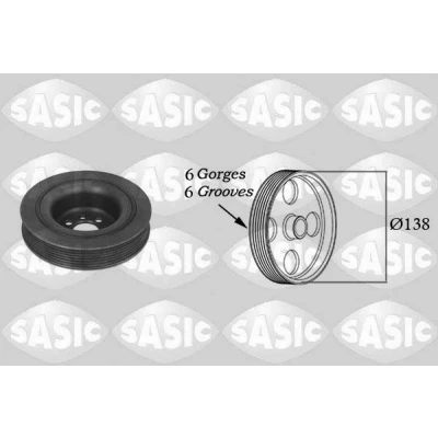 Afbeelding van SASIC 9001800 Krukaspoelie 138 AUDI: A4 B7 Avant, B6 Saloon, VOLKSWAGEN: Transporter 5, Touran I, Golf 4, SEAT: Leon I Hatchback, Exeo ST