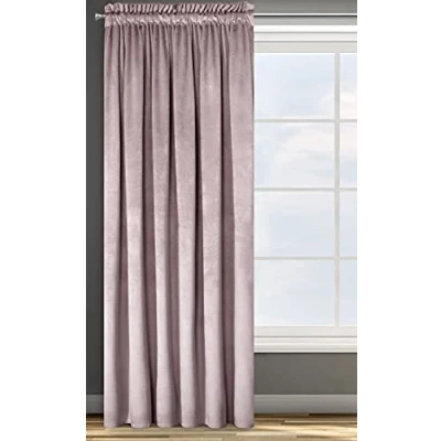 Afbeelding van Eurofirany ROSA Verduisteringsgordijn, Ondoorzichtig, Satijnen Gordijn met Gordijnband 1 st. Extra Lang Gordijn, Elegant, Effen, Woonkamer, Slaapkamer, 135x300 cm, Oudroze