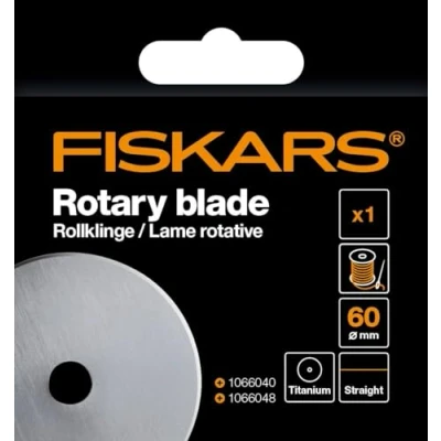Afbeelding van Fiskars Origineel reservemes, draaibaar titanium lemmet voor rechte sneden, met meshouder, Ø 60 mm, staal coating, 1066044