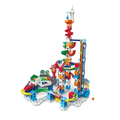 Afbeelding van VTech Marble Rush Super Sky Tower Set XL300E Knikkerbaan 143 Onderdelen Incl. 10 Knikkers met Licht en Geluidseffecten Cadeau Speelgoed Vanaf 4 Jaar