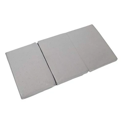 Afbeelding van roba Babymatras voor op reis, safe asleep, opvouwbaar en geventileerd, 60 x 120 cm, afneembare overtrek, grijs