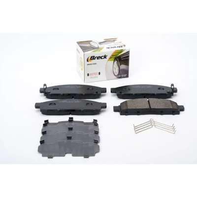Afbeelding van BRECK 25087 00 701 Remblokkenset Met akoestische slijtagewaarschuwing anti kreukplaat toebehoren MITSUBISHI: L200 / Triton IV Pickup