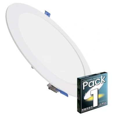 Afbeelding van Led paneel, plat, rond, 225 mm, 20 W, koudwit (6500 K), 1800 lumen, inclusief driver.