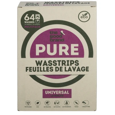 Afbeelding van The Good Brand Wasstrips Lavendel 64 Stuks
