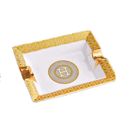 Afbeelding van Exquisite keramische sigarenasbak voor buiten of binnen Roken Sigaar Groothandel Kaliber Leiding Ontwerp Geschikt Kantoor Witte kleur,White L