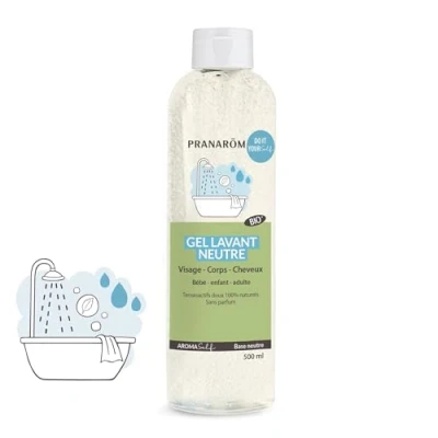 Image de Pranarom Gel Lavant Neutre Bio Aromaself Visage Corps Cheveux 500 ml