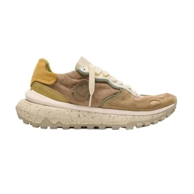 Afbeelding van Satorisan Chacrona Metta Lino Whitewisp Casual Sneakers Mannen Vintage Leer en linnen Kleur Brown Maat 46