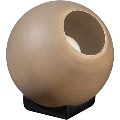 Afbeelding van ETH Orb tafellamp 1x E27 Taupe/grijs glas 25cm / zwart