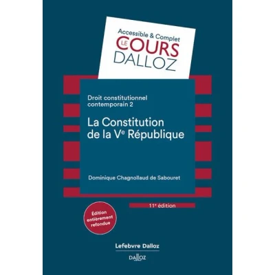 Image de Droit constitutionnel contemporain 2. la Constitution de Ve République. 11e éd. République Tome 2