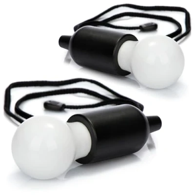 Afbeelding van COM FOUR® 2 x led hanglamp met schakelaar werkt op batterijen kabelschakelaar (02 stuks snoer zwart)