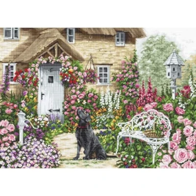Afbeelding van Luca s borduurpakket The Cottage Garden / Bloementuin om te borduren b2377