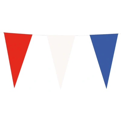 Afbeelding van Boland Papieren vlaggenlijn rood wit blauw Geen thema Koningsdag Holland Supporter Nederlandse vlag WK EK