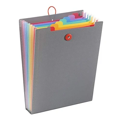 Afbeelding van Viquel Rainbow Touch accordeonmap met 8 posities, rugzak, grijs, A4