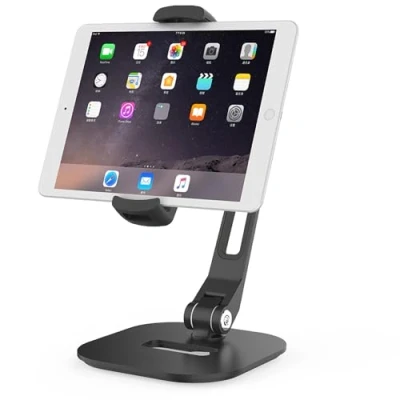 Afbeelding van Palkotech Tablethouder Universeel XL 360 draaibaar Tafelmodel Aluminium Zwart