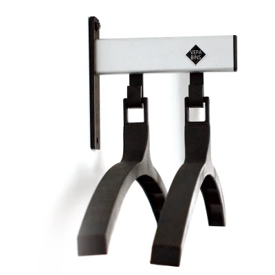 Afbeelding van V Part Pro line Wandgarderobe 2 hangers Aluminium Nylon Grijs Zwart