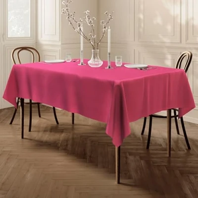 Afbeelding van Kwaliteitstafelkleed textiel vierkant 150 x 300 cm, fuchsia roze