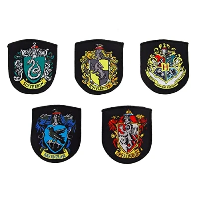 Afbeelding van Cinereplicas Harry Potter set van 5 Deluxe Hogwarts huizen officiële licentie Warner Bros