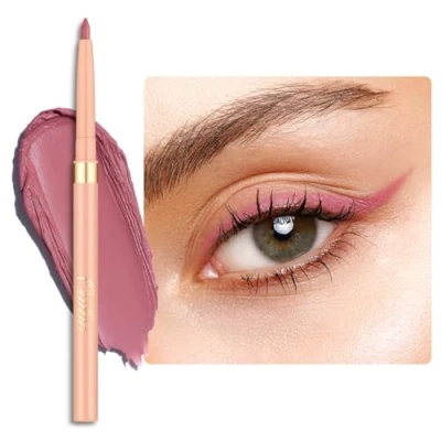 Afbeelding van OULAC crayon eye liner et à lèvres 2 en 1, résistant aux taches, imperméable, finition mate durable, séchage rapide, hautement pigmenté, végétalien (L01), rose poussiéreux