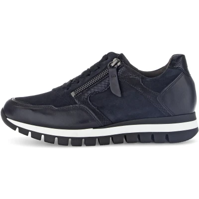 Afbeelding van Gabor art 76.438 26 blauw dames sneaker H leest veter/rits