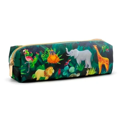 Afbeelding van Etui Dierenrijk Canvas Potlodenkoker 20x5,5x5,5cm