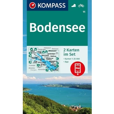 Afbeelding van KOMPASS Wanderkarten Set 11 Bodensee (2 Karten) 1:35.000