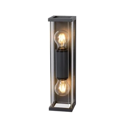 Afbeelding van Lucide CLAIRE Wandlamp 2xE27 Antraciet