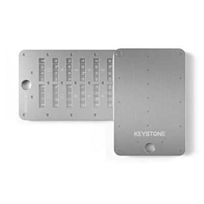Afbeelding van Keystone Tablet Plus Steel 304, Zaden Backup, Bitcoin Koude Opslag, 24 Woorden, Compatibel met Alle BIP39 Cryptocurrency Hardware Portemonnees