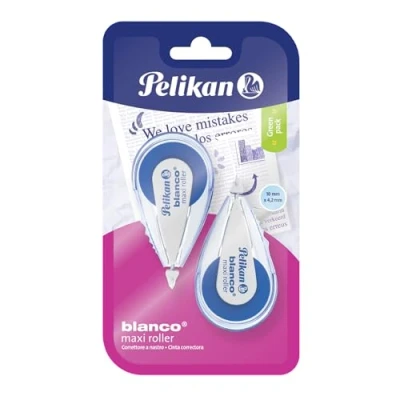 Afbeelding van Pelikan Witte mini scooter, correctietape, wit, 4,2 mm x 6 m, 1 stuk, oplosmiddelvrij, kantoor, school, schrijfwaren