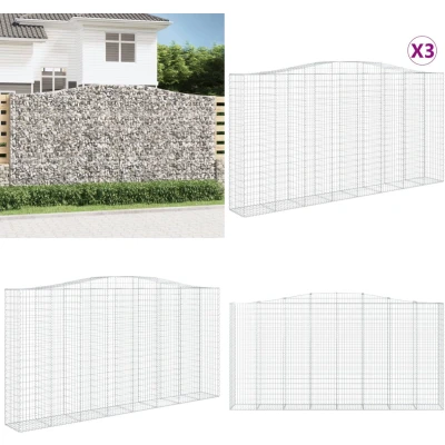 Afbeelding van VidaXL Schanskorven 3 st gewelfd 400x50x200/220 cm ijzer