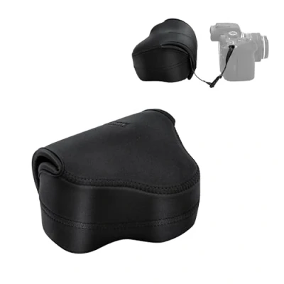 Afbeelding van JJC Ultralichte spiegelloze beschermhoes voor Leica Q3, Canon EOS R7 R10 met 18 45 mm RF S lens en andere compacte digitale camera&#039;s, zwart, cameratas, zwart., cameratas