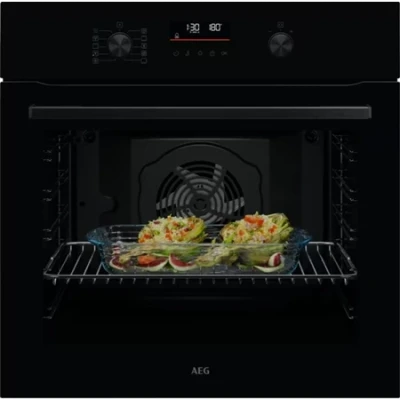 Afbeelding van AEG OU5PB40SK 5000 SurroundCook Inbouw Heteluchtoven Zwart solo oven Inhoud: 72 Liter Nishoogte (3) 59 cm