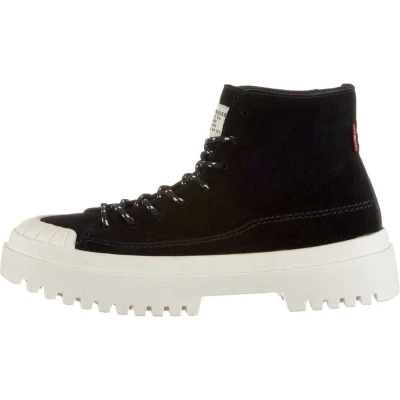 Afbeelding van Levi&#039;s Patton Veterboots, Dames, Maat: 39, Regular black Veloursleer