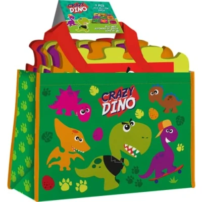 Afbeelding van Crazy Dino Vloerpuzzel Junior 90 Cm Foam 9 delig